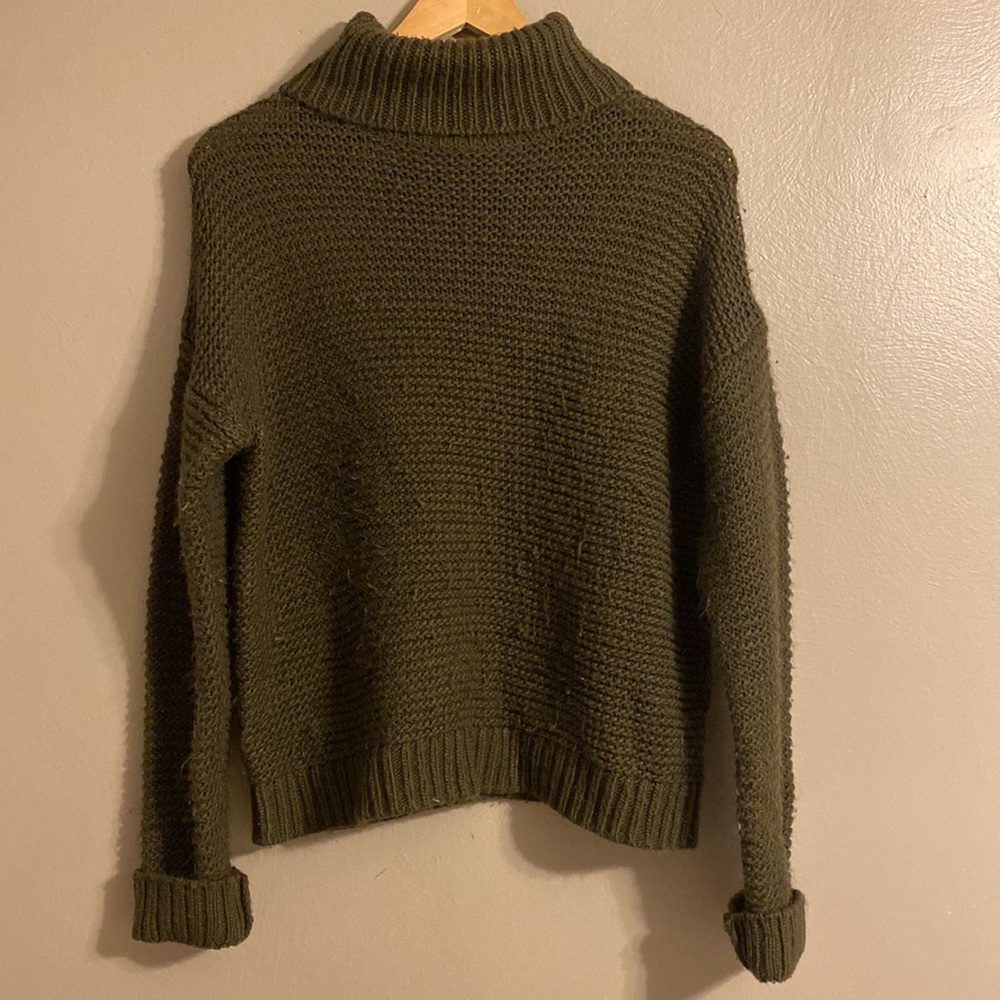 Turtleneck Olive Green Sweater